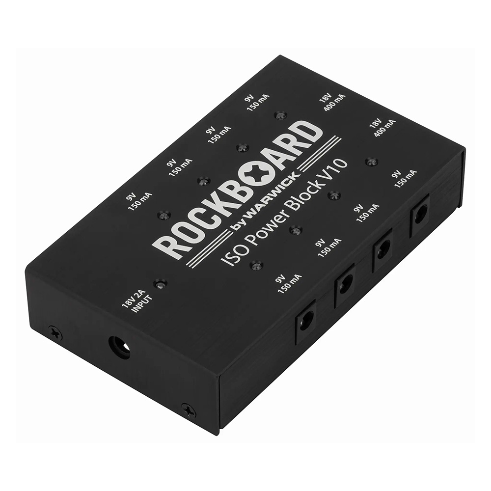 RockBoard by Warwick <br>ISO Power Block V10 Multi Power Supply, Multi regional [RBO POW BLO ISO 10V2]