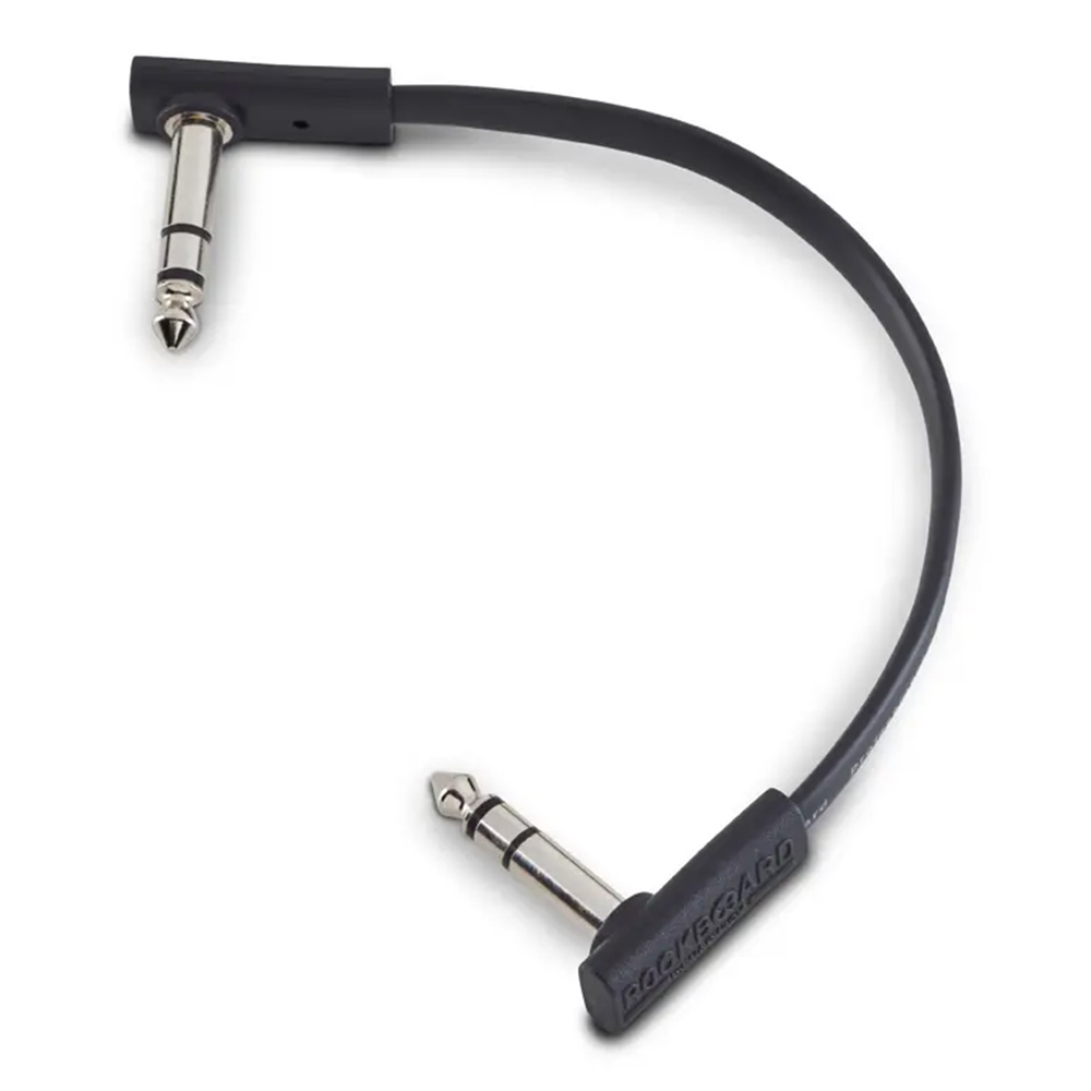 RockBoard by Warwick <br>Flat TRS Cable - 15 cm / 5 29/32" [RBO CAB F TRS 15 BK]