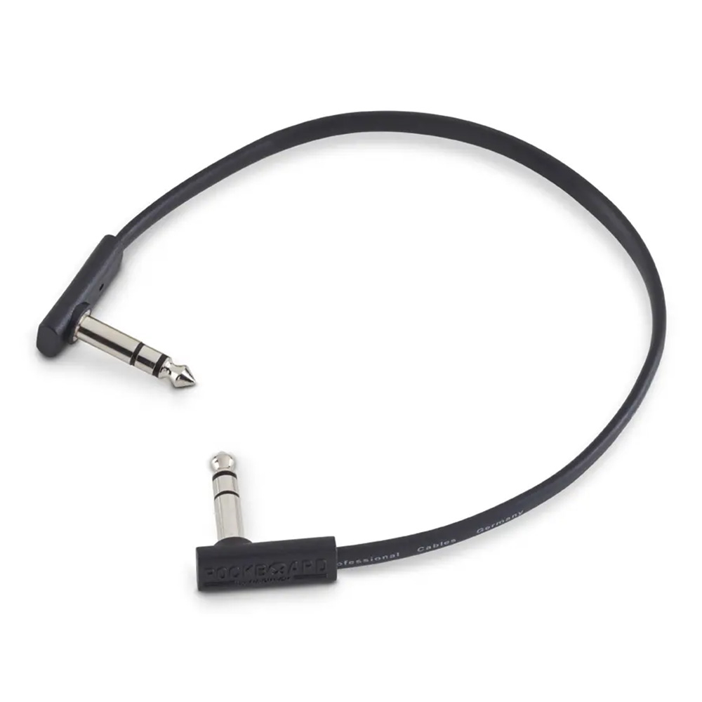 RockBoard by Warwick <br>Flat TRS Cable - 30 cm / 11 13/16 [RBO CAB F TRS 30 BK]