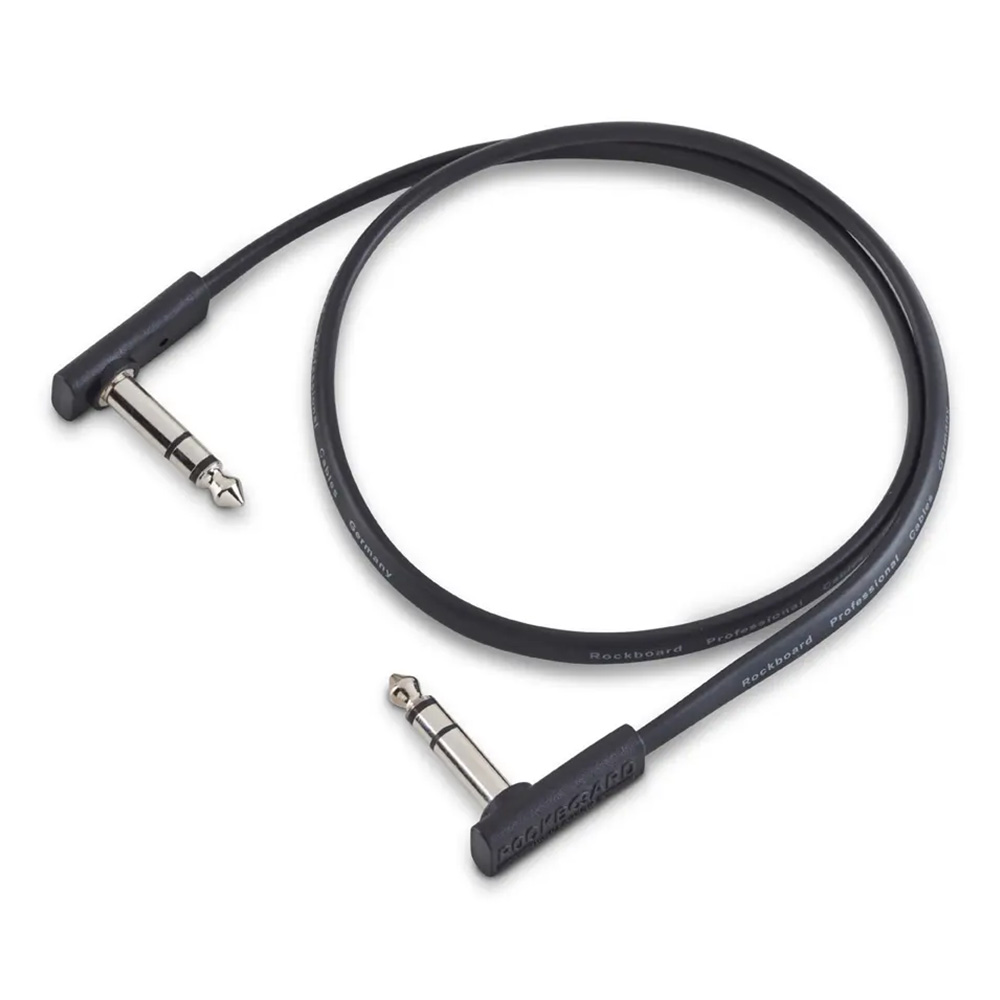 RockBoard by Warwick <br>Flat TRS Cable - 60 cm / 23 5/8" [RBO CAB F TRS 60 BK]	