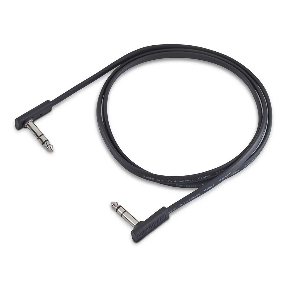 RockBoard by Warwick <br>Flat TRS Cable - 120 cm / 47 1/4" [RBO CAB F TRS 120 BK]