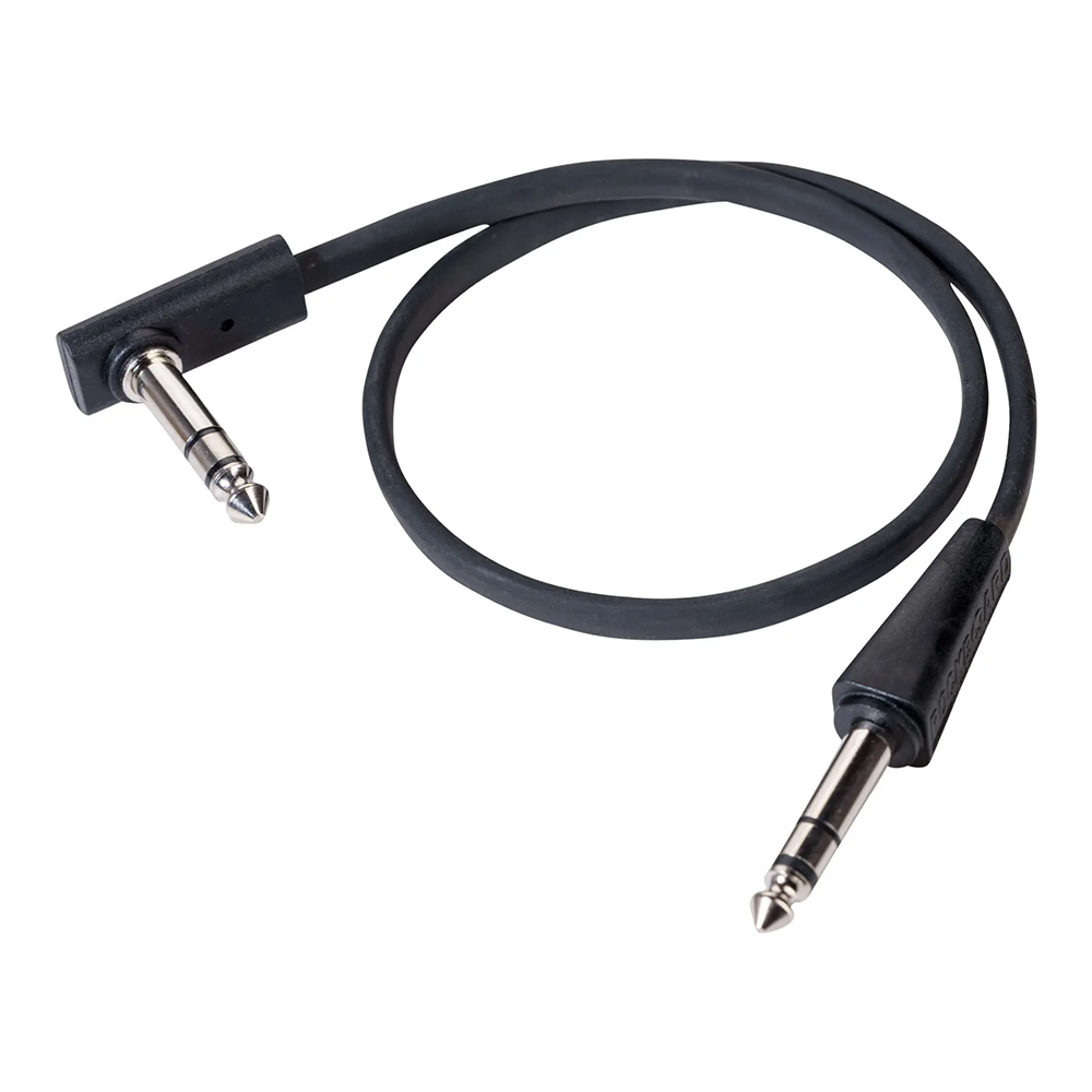 RockBoard by Warwick <br>Flat TRS Cable Straight / Angled - 40 cm / 15 3/4" [RBO CAB F TRS 40S BK]