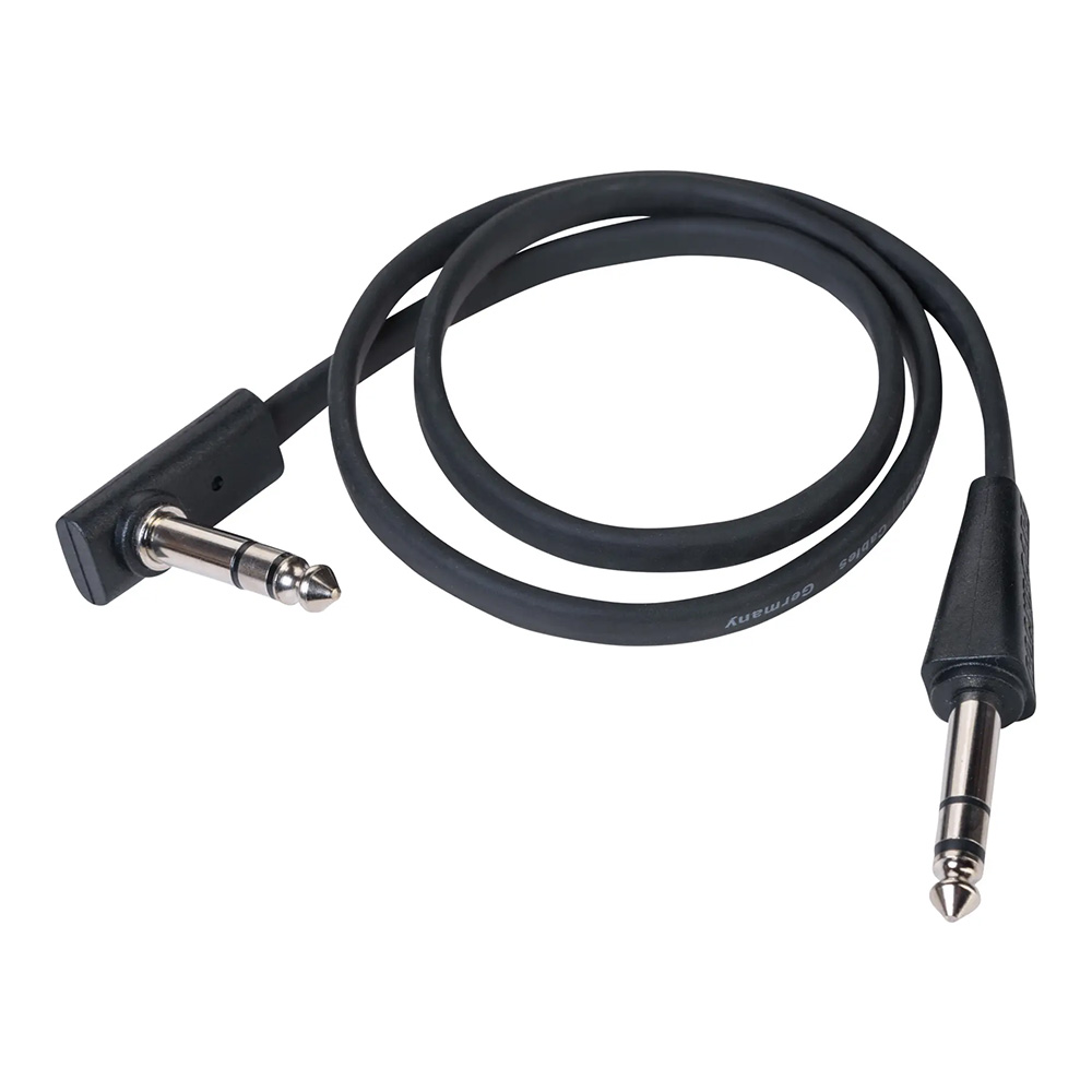 RockBoard by Warwick <br>Flat TRS Cable Straight / Angled - 60 cm / 23 5/8" [RBO CAB F TRS 60S BK]