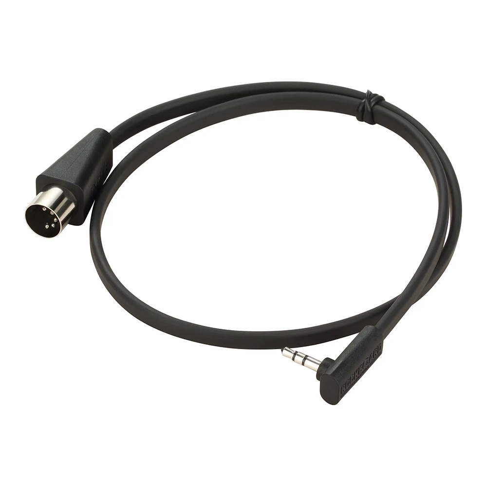 RockBoard by Warwick <br>Flat TRS to MIDI Cable, TRS-MIDI Type A - 60 cm / 23 5/8" [RBO CAB F TMA 60 BK]
