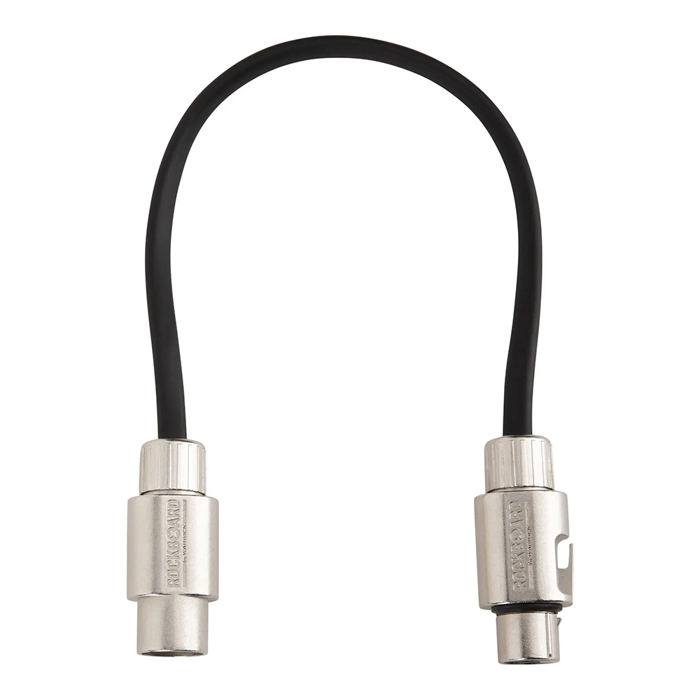 RockBoard by Warwick <br>Flat XLR Cable - 30 cm / 11 13/16" [RBO CAB F XLR 30 BK]