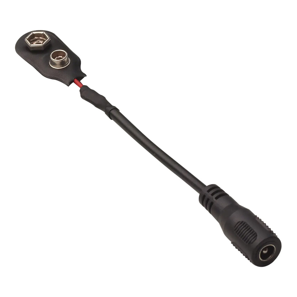 RockBoard by Warwick <br>Power Ace Battery Clip Converter, 9V battery clip to 2.1 x 5.5 mm barrel socket [RBO POWER ACE CONBAT]