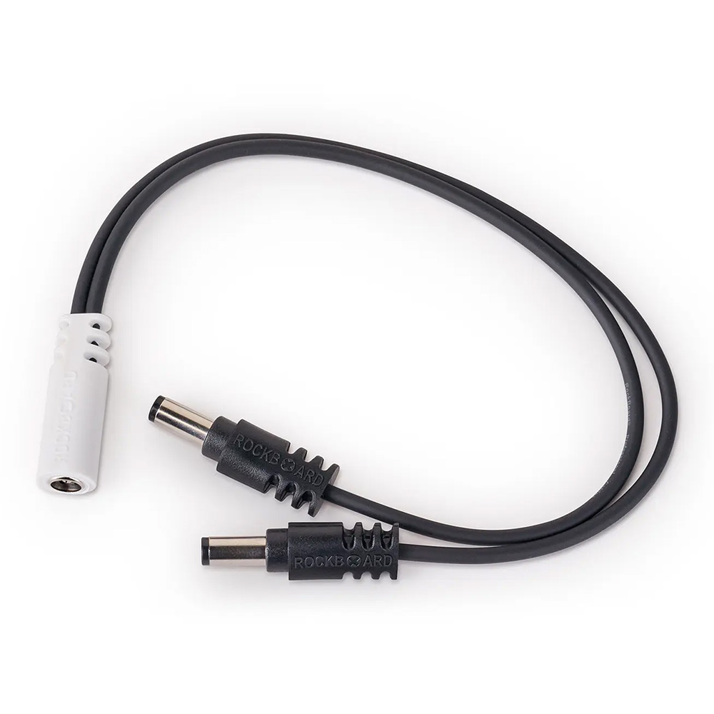 RockBoard by Warwick <br>Power Ace Current Doubler Y Cable, 2 x 2.1 x 5.5 mm barrel plug (parallel) to 2.1 x 5.5 mm barrel socket [RBO POWER ACE Y CD]