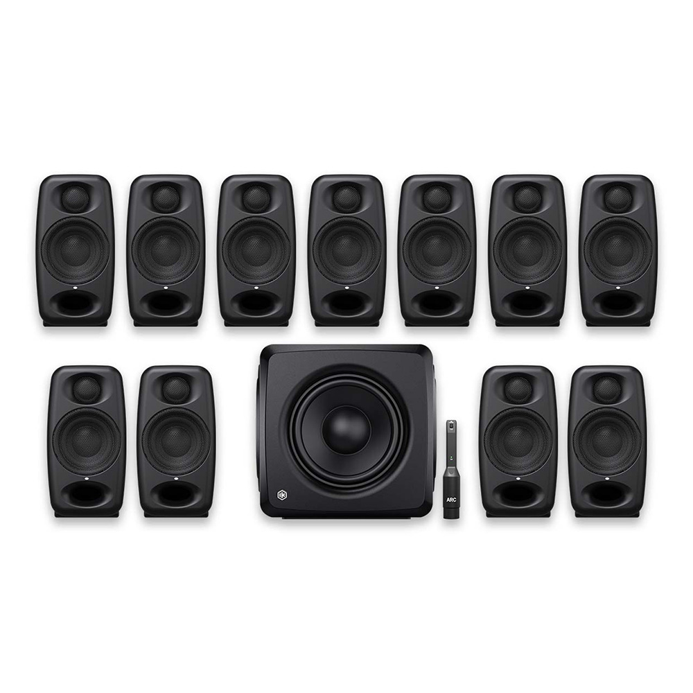 IK Multimedia <br>iLoud Micro Monitor Pro + iLoud Sub 7.1.4 Bundle - Black