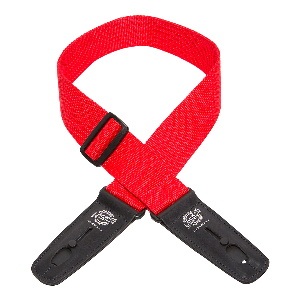 Lock-It Guitar Straps LIS 002 P2-RED (Red)｜ミュージックランドKEY
