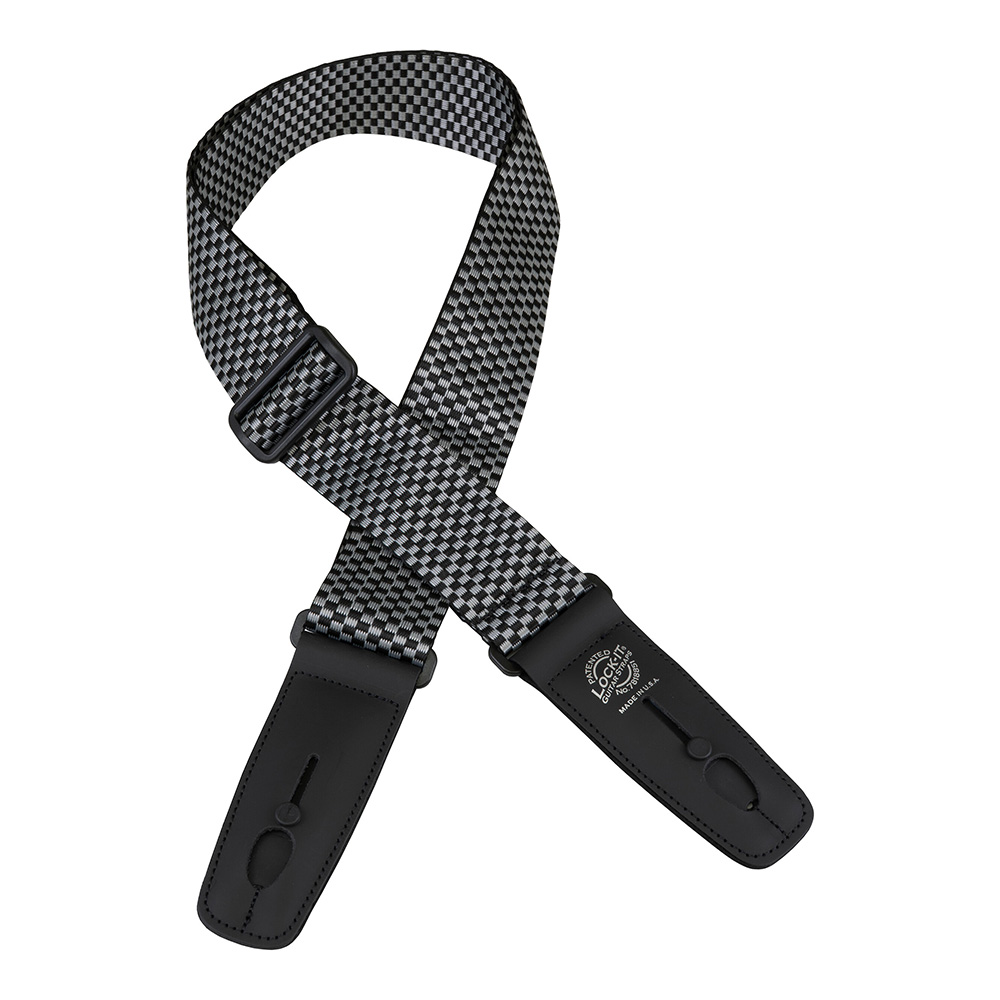 Lock-It Guitar Straps LIS 009 P2-SLCHK (Silver/Black