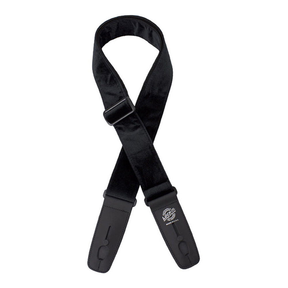 Lock-It Guitar Straps <br>LIS 018 CV2-BLK (Black)
