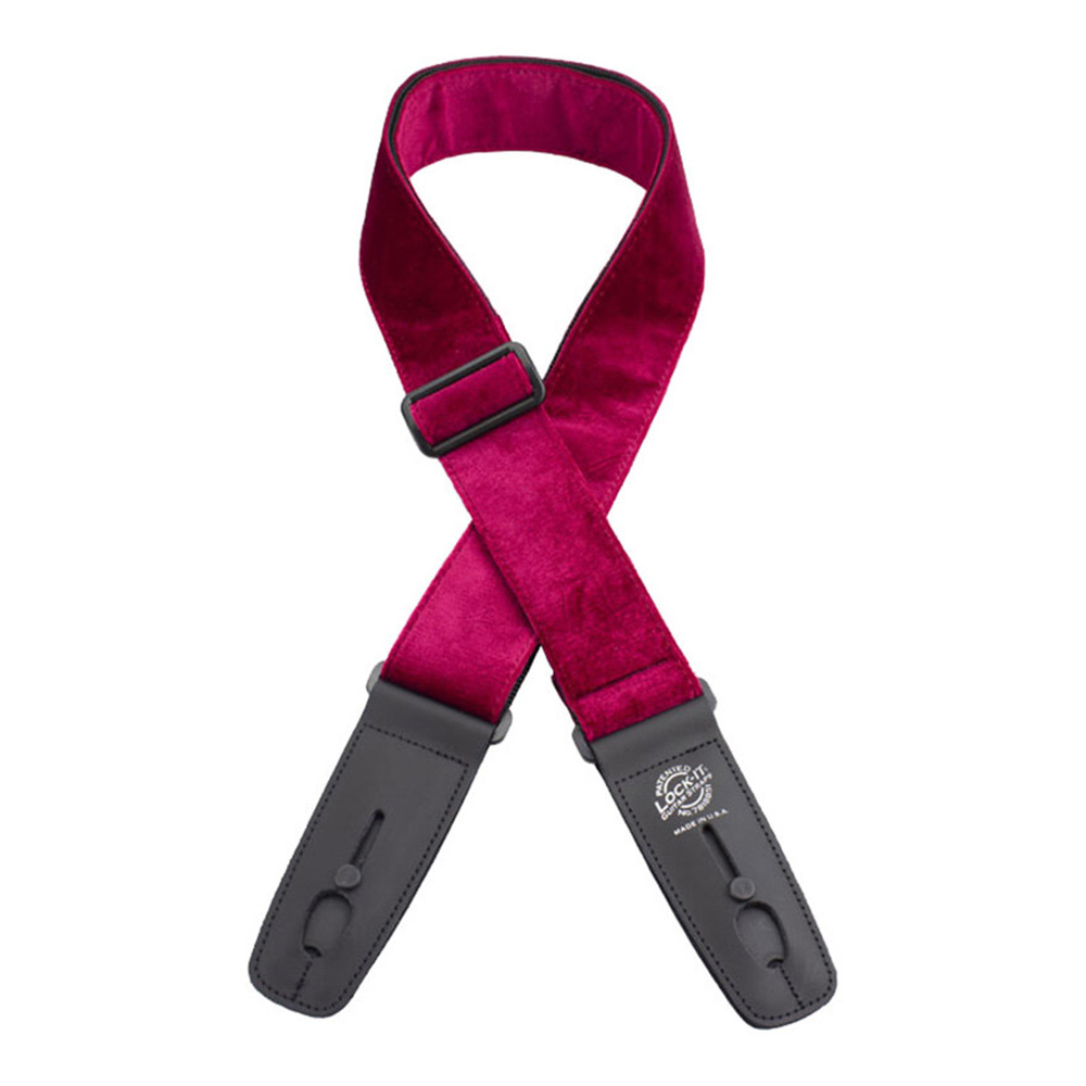 Lock-It Guitar Straps <br>LIS 019 CV2-RED (Red)