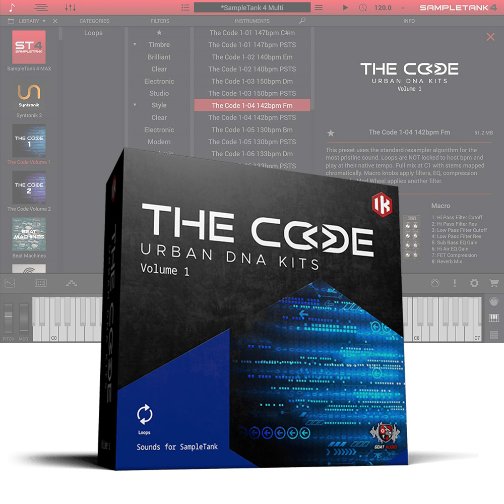 IK Multimedia The Code Volume 1 : Urban DNA Kits｜ミュージック