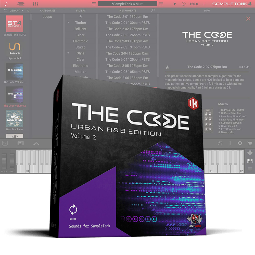 IK Multimedia The Code Volume 2 : Urban R&B Edition｜ミュージック