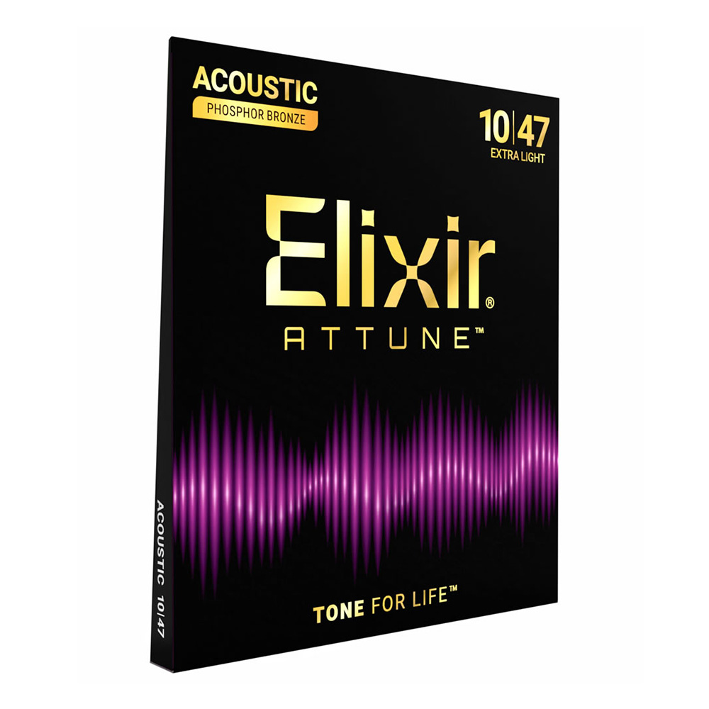 Elixir <br>#21002 ATTUNE Acoustic Phosphor Bronze, Extra Light 10-47