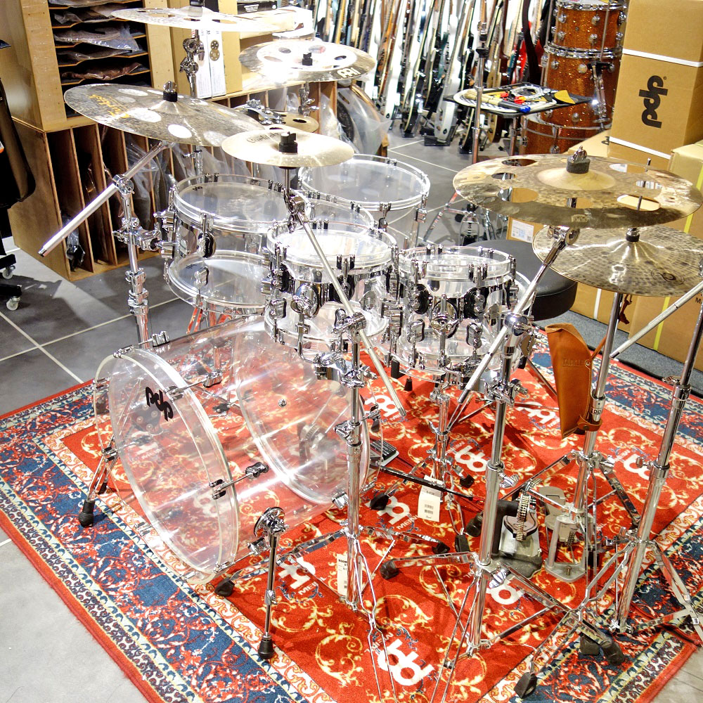 pdp by dw Acrylic Clear Drums 6-Piece Kit + Snare Set