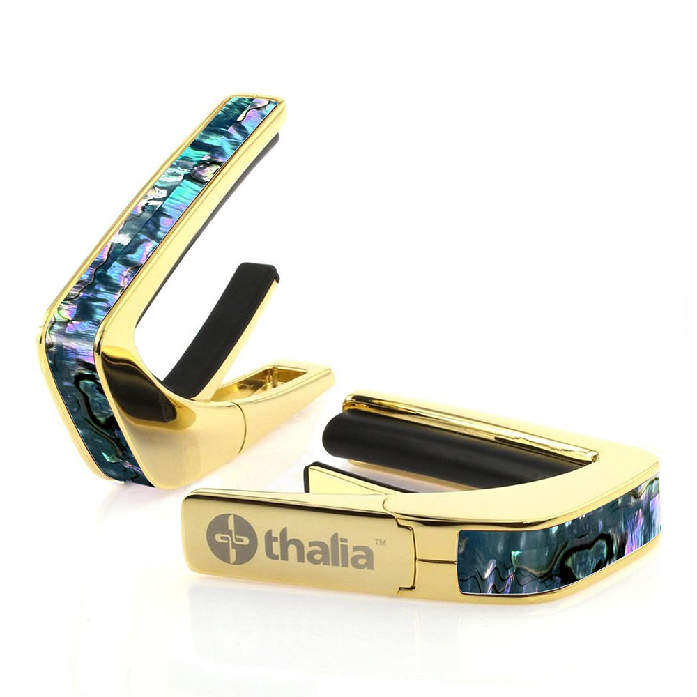 Thalia Capo <br>Exotic Shell / Maya Blue Mexican Abalone / 24K Gold