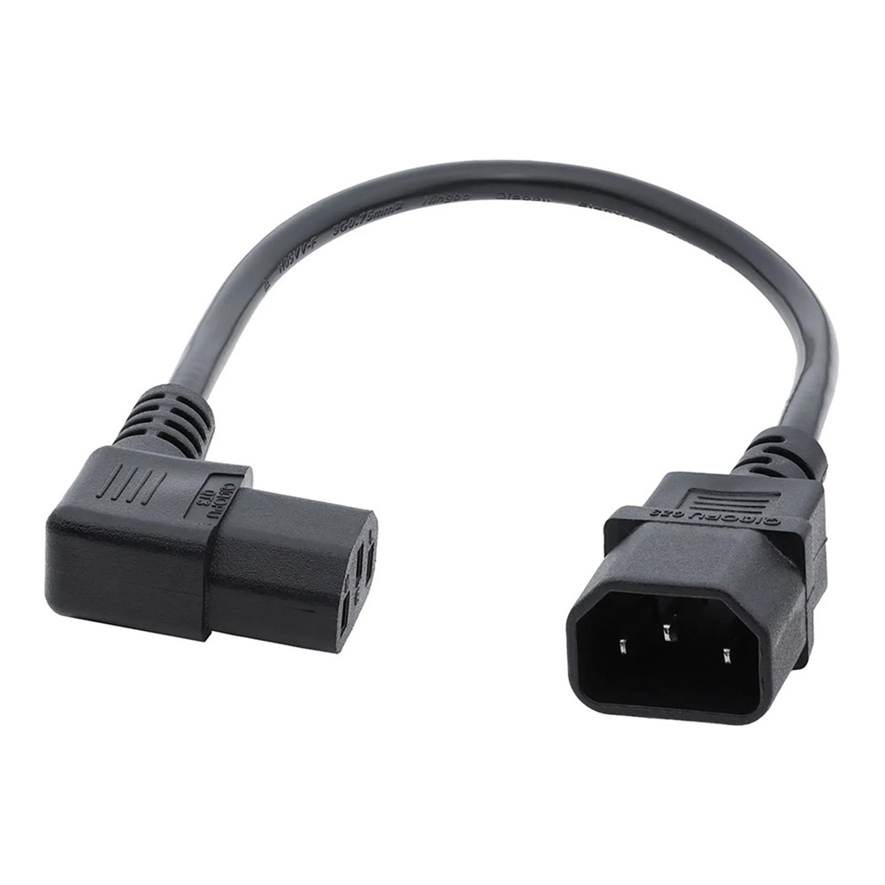 RockBoard by Warwick <br>Power Ace IEC AN Connector Cable, Male to Female angled, 35cm / 9,84" [RBO POWER ACE IEC AN]