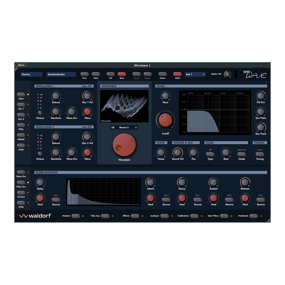 Waldorf <br>Microwave 1 Plugin version 2.0