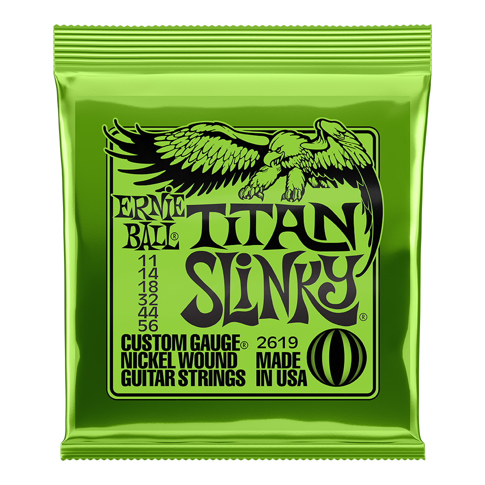 ERNIE BALL <br>#2619 Titan Slinky Nickel Wound Electric Guitar Strings 11-56