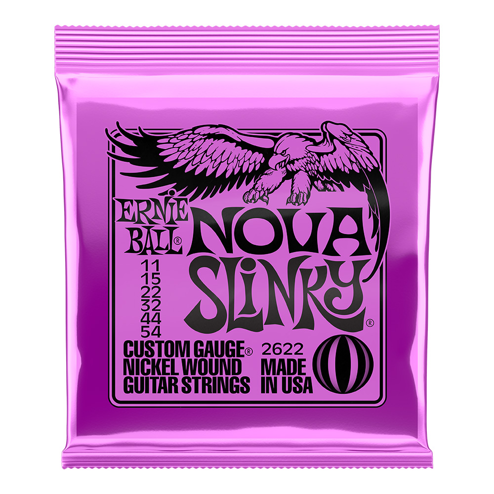 ERNIE BALL <br>#2622 Nova w/ Wound G Slinky Nickel Wound Electric Guitar Strings 11-54
