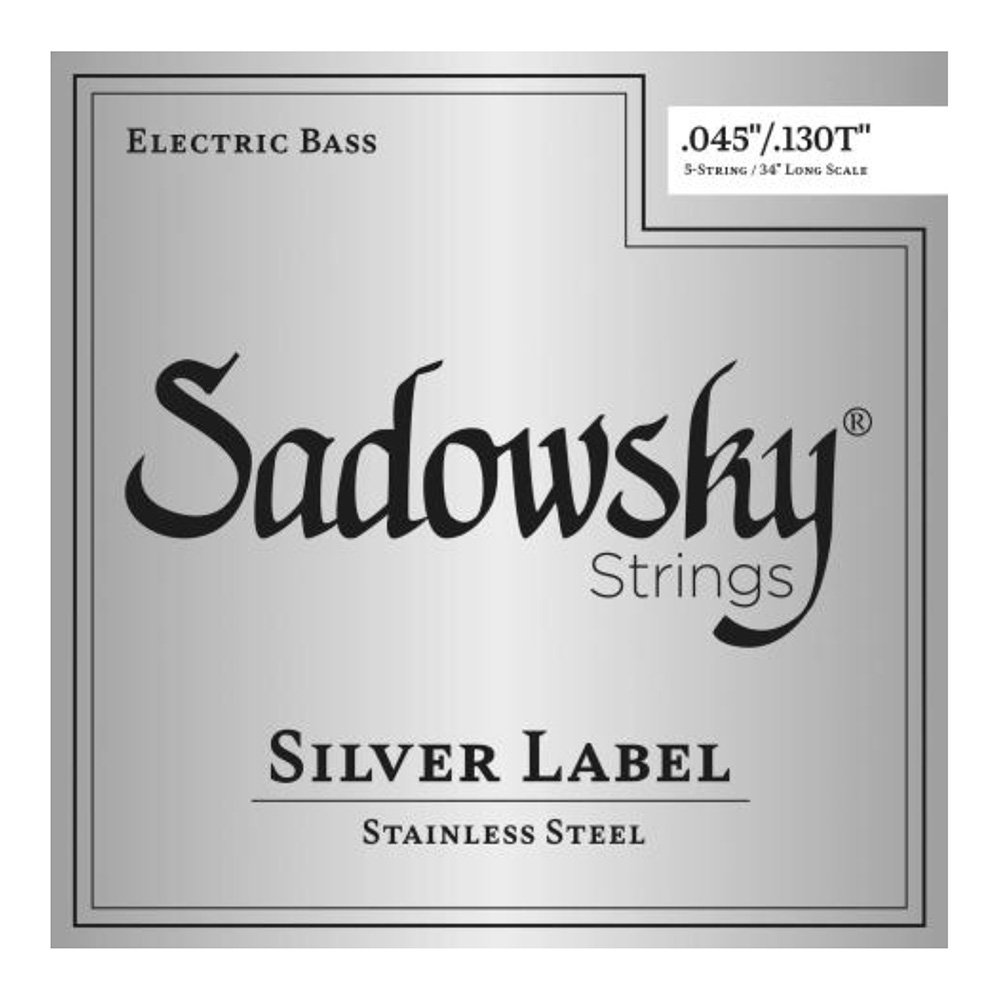 Sadowsky <br>SBCS 45B Stainless Steel / Long Scale (34") 5-String, .045-.130
