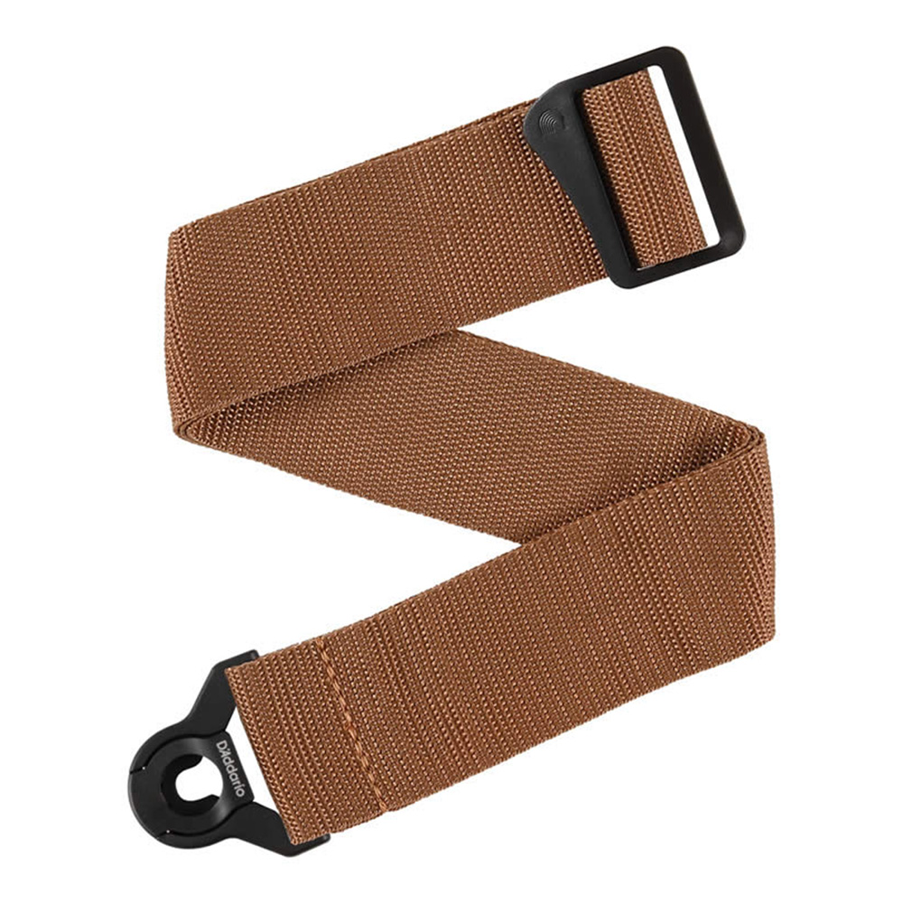 D'Addario <br>Auto Lock Polypro Guitar Strap - Brwon [PWSAL409]