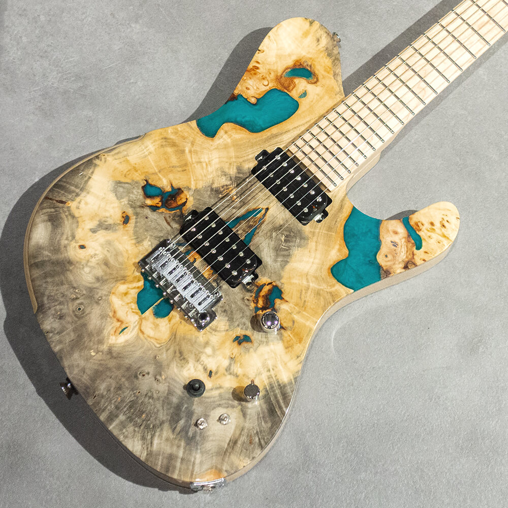 dragonfly <br>BORDER 7st Custom 666 Buckeye Burl/Ash Green Resin