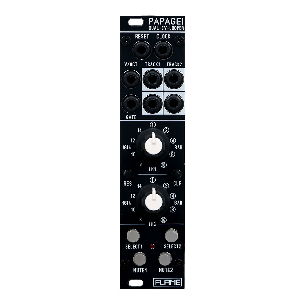 FLAME <br>PAPAGEI [2-track V/oct looper / 16th grid sequencer]