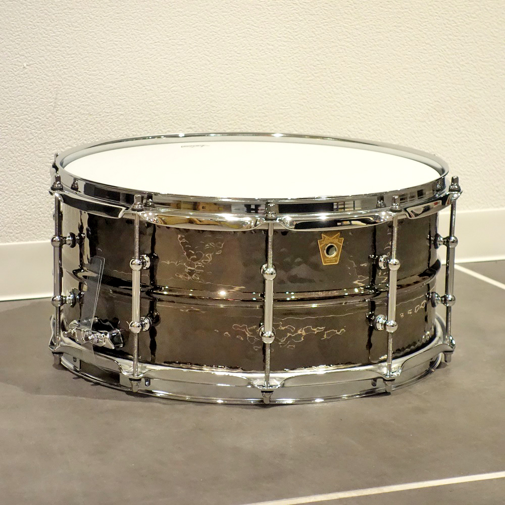 Ludwig <br>LB417KT Black Beauty Tube Lug & Hammerd Shell Snare 14"�~6.5"