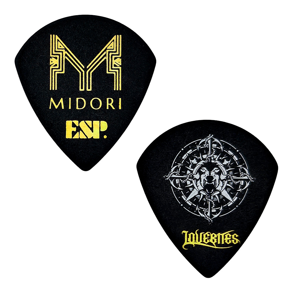 ESP <br>PA-LMidori10-4 Black [Midori (LOVEBITES) Signature Pick] 100���Z�b�g