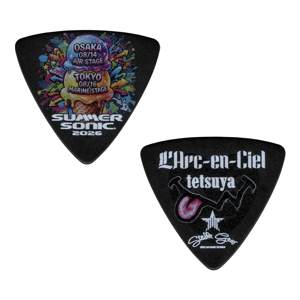 STELLA GEAR <br>SG-P-SS2026 BK (Black) [L'Arc-en-Ciel SUMMER SONIC 2026 tetsuya Pick] 50���Z�b�g