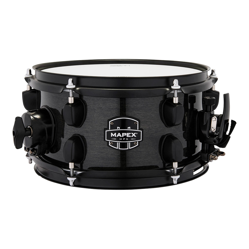 MAPEX <br>MPX SERIES SMALL DIAMETER 10" x 5.5" WOOD SNARE DRUM (TRANSPARENT MIDNIGHT BLACK) [MPNMP0550BMB]