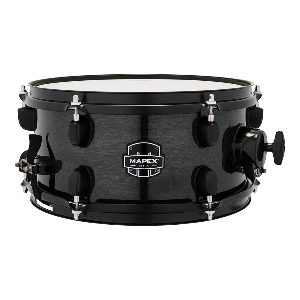 MAPEX <br>MPX SERIES SMALL DIAMETER 12" x 6" WOOD SNARE DRUM (TRANSPARENT MIDNIGHT BLACK) [MPNMP2600BMB]