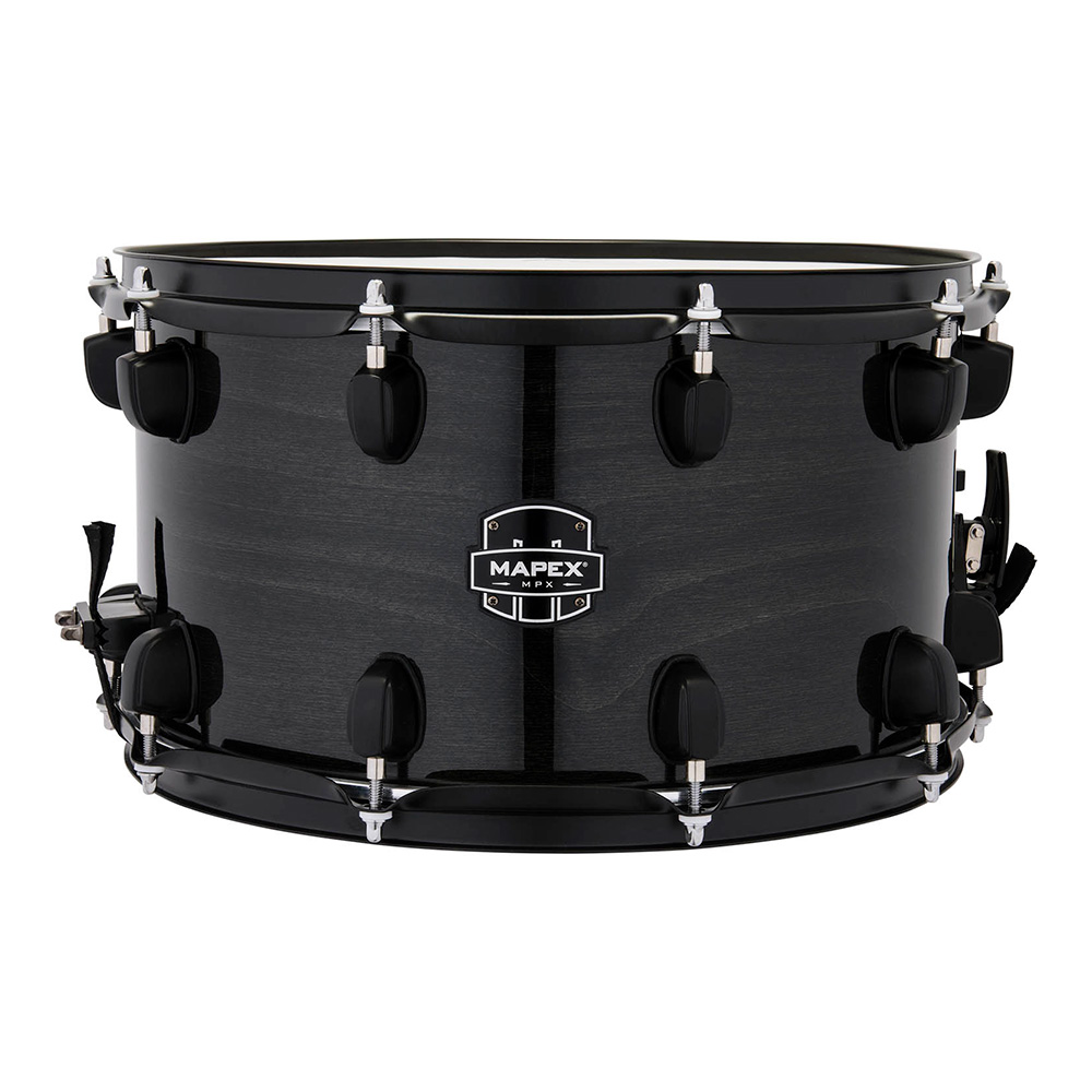 MAPEX <br>MPX SERIES DEEP WOOD SNARE DRUM 14" x 8" (TRANSPARENT MIDNIGHT BLACK) [MPNMP4800BMB]