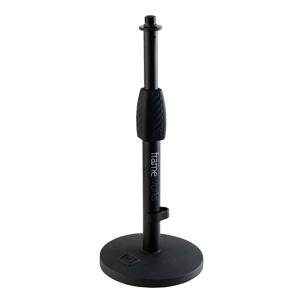 GATOR Frameworks <br>Desktop Mic Stand with Round Base and Twist Clutch [GFW-MIC-0601]