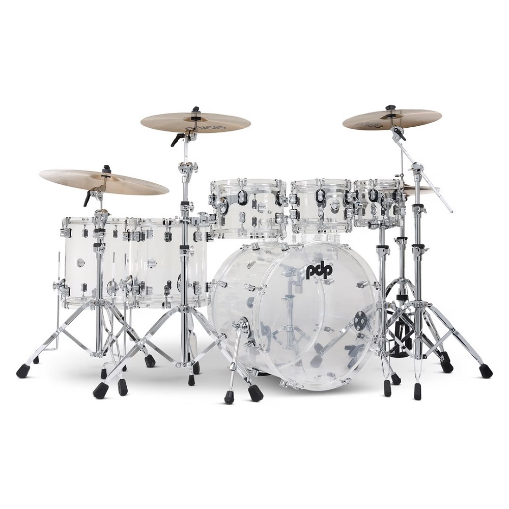 pdp by dw <br>Acrylic Clear Drums 6-Piece Kit