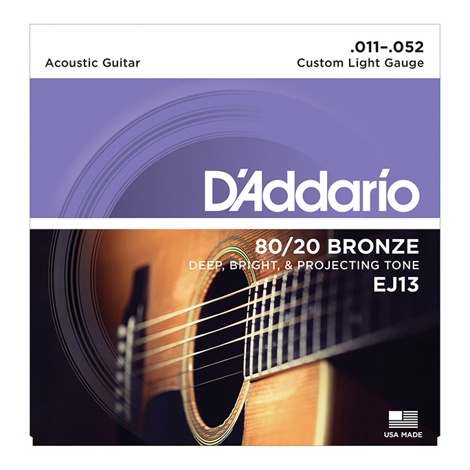 D'Addario <br>EJ13 80/20 Bronze Wound Custom Light 11-52