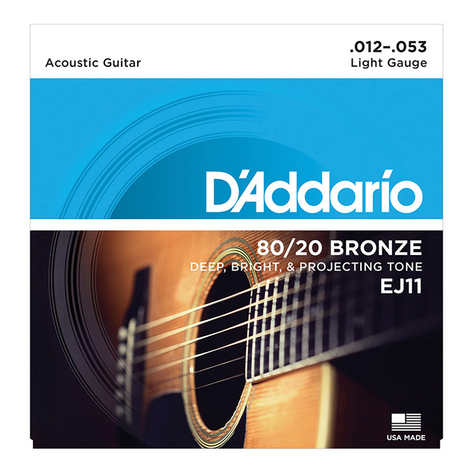 D'Addario <br>EJ11 80/20 Bronze Wound Light 12-53