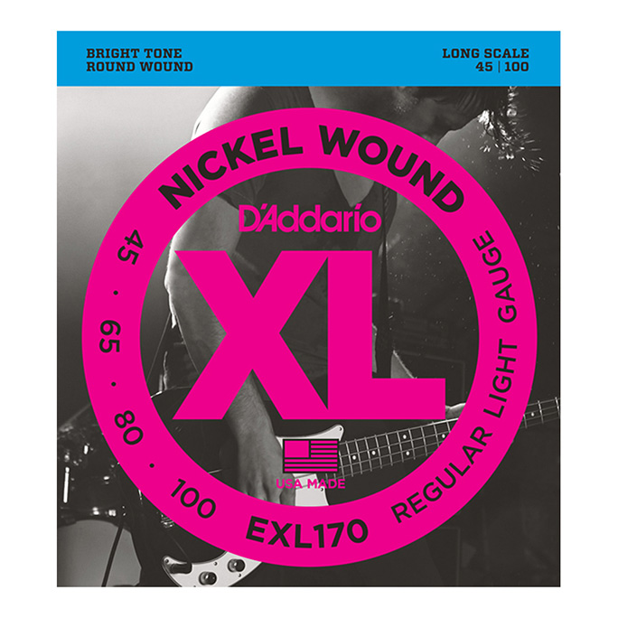 D'Addario <br>EXL170 XL Nickel Round Wound Long Scale 45-100