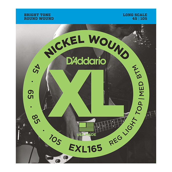 D'Addario <br>EXL165 XL Nickel Round Wound Long Scale 45-105