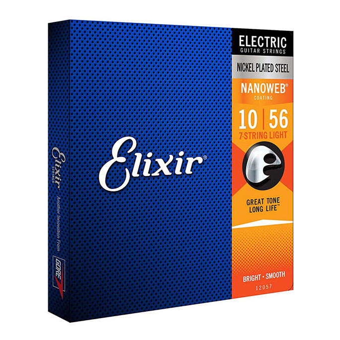 Elixir <br>NANOWEB #12057 Light 7-string 10-56
