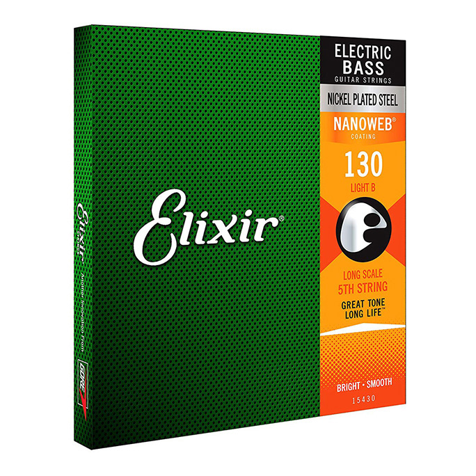 Elixir <br>NANOWEB #15430 NICKEL 5x[Xp (Low-B) 130