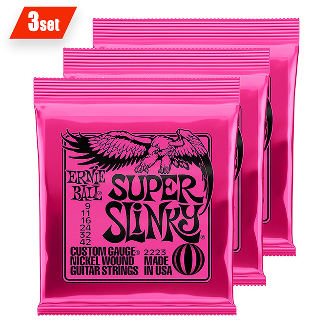 ERNIE BALL <br>SUPER SLINKY NICKEL WOUND 09-42 3set