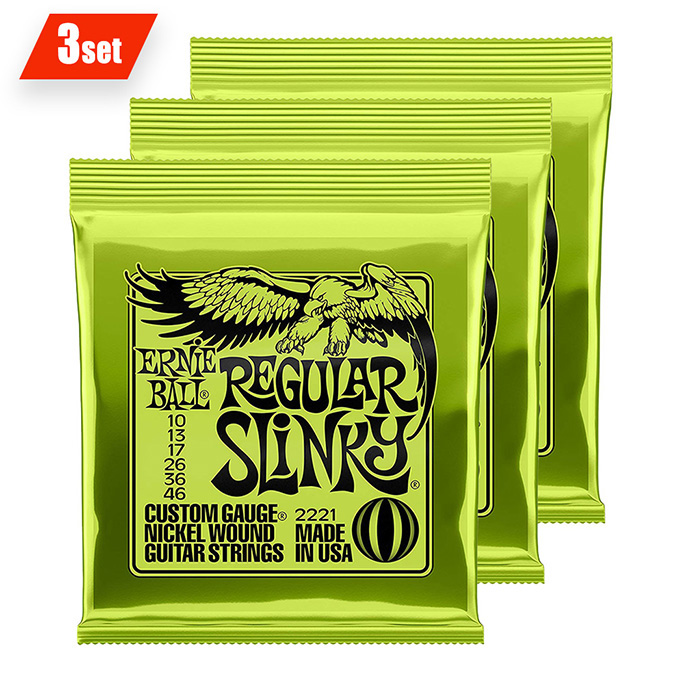 ERNIE BALL <br>REGULAR SLINKY NICKEL WOUND 10-46 3set