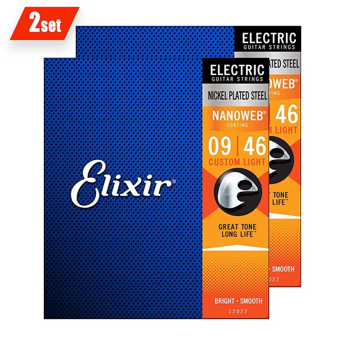 Elixir <br>NANOWEB #12027 Custom Light 09-46 2set
