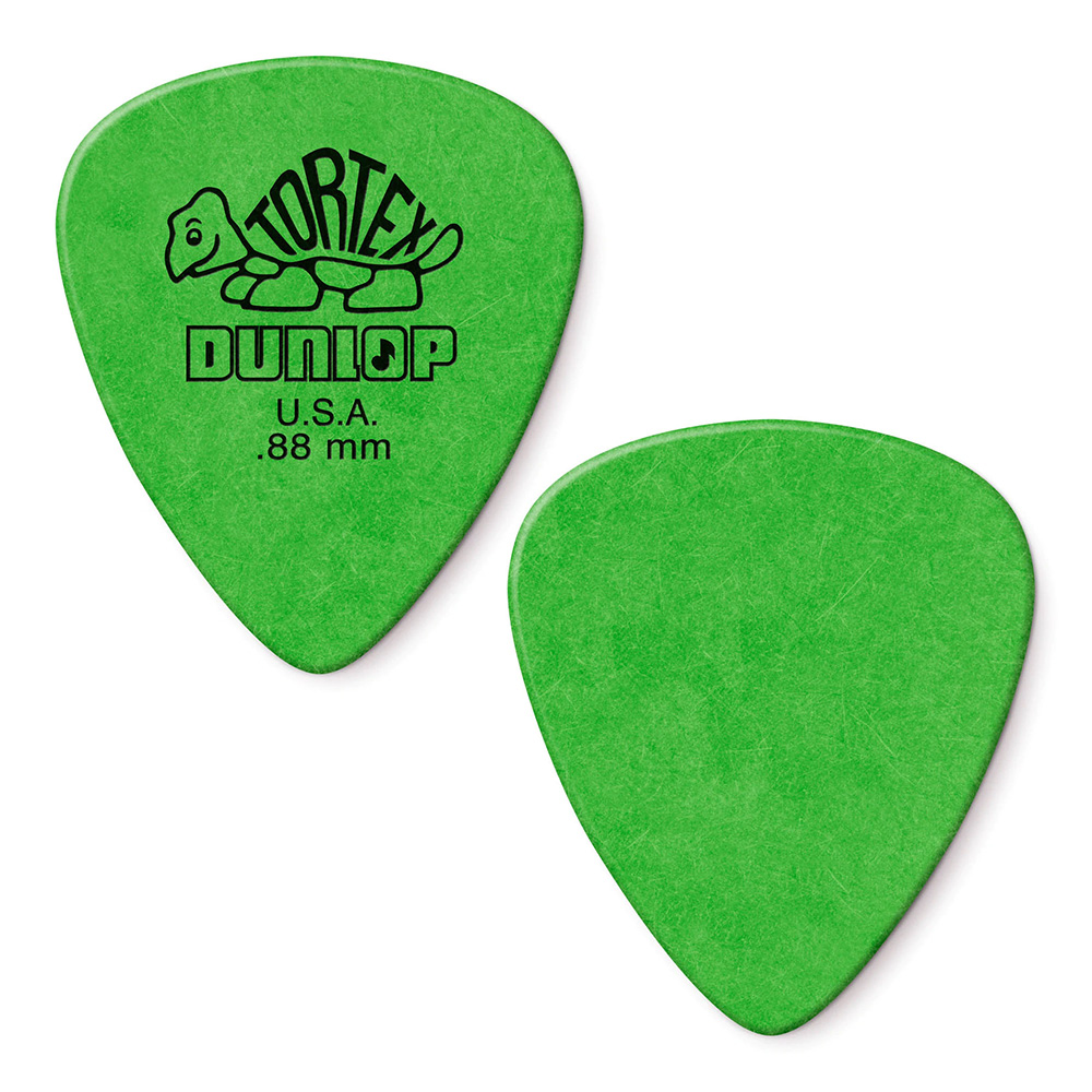 Jim Dunlop <br>418 Tortex Standard 0.88mm - Green 12Zbg