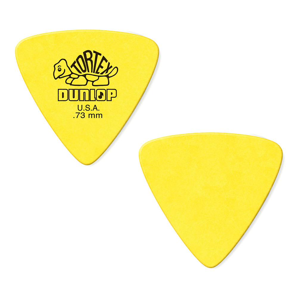 Jim Dunlop <br>413 Tortex Triangle 0.73mm - Yellow 12Zbg