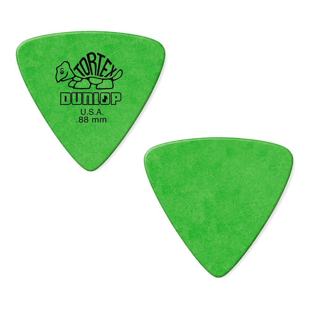 Jim Dunlop <br>413 Tortex Triangle 0.88mm - Green 12Zbg