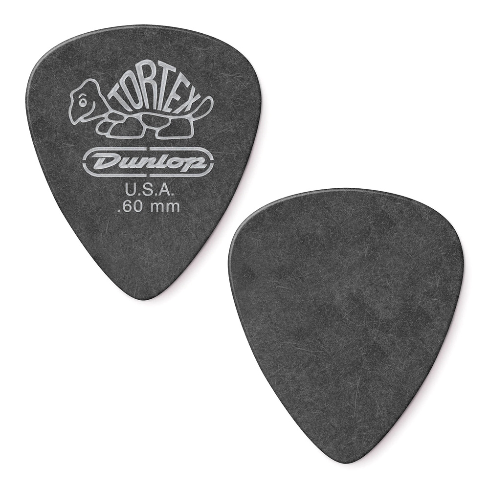 Jim Dunlop <br>488 Tortex Pitch Black Standard 0.60mm 12Zbg